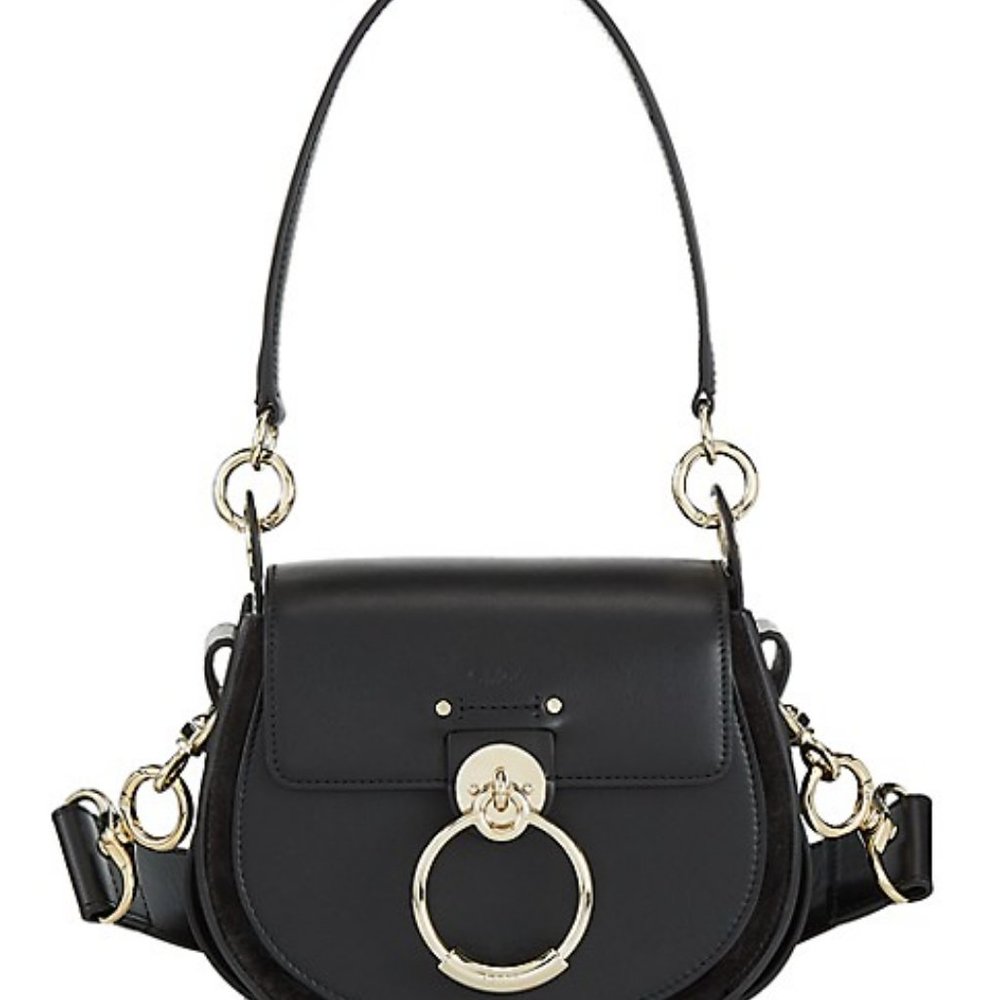 Chlo茅Small Tess Leather Saddle Bag5 out of 5 Customer Rating